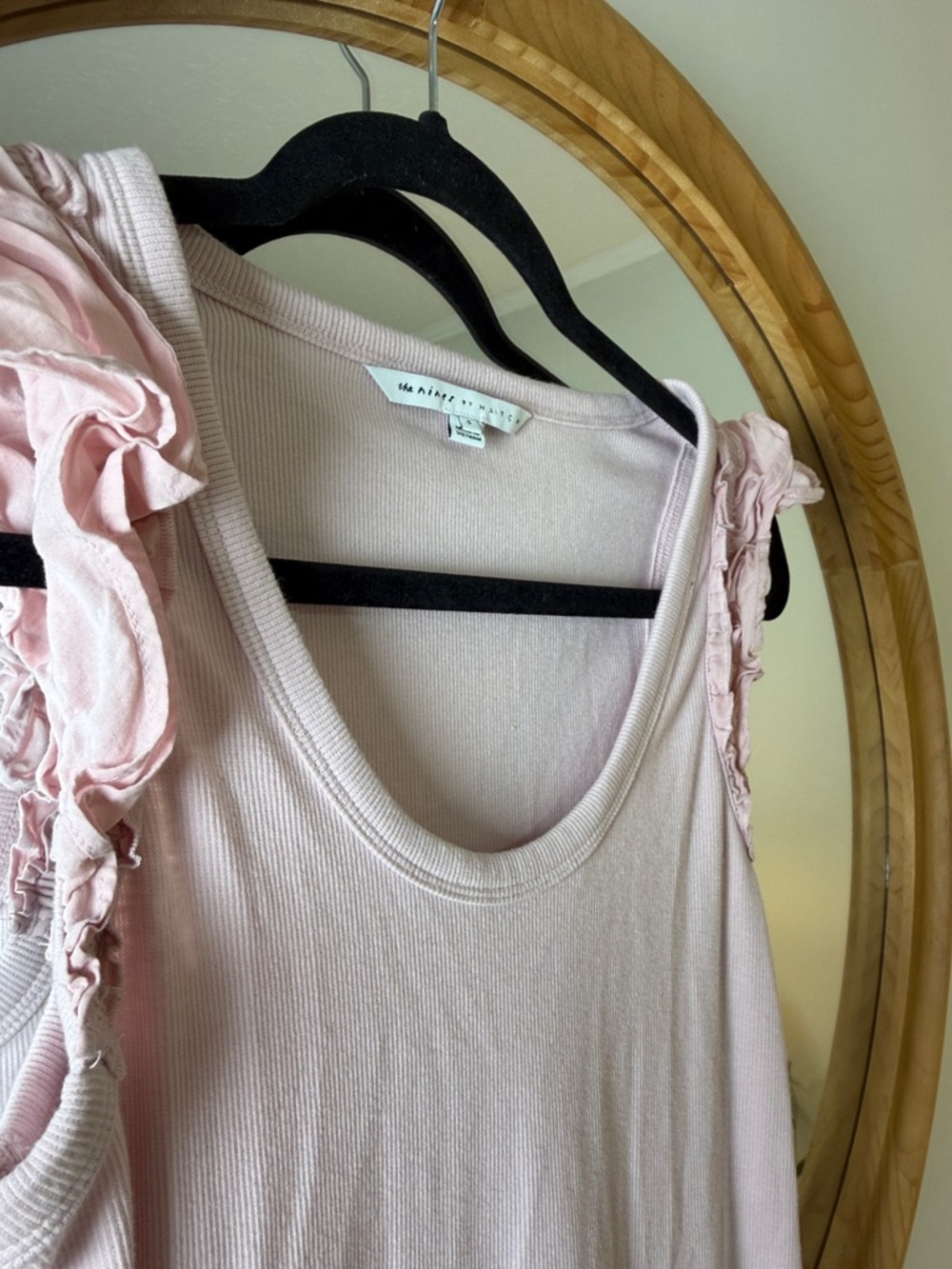 The Nines by HATCH Blush Pink Ruffle-Shoulder Maxi Dress - Picture 6 of 8